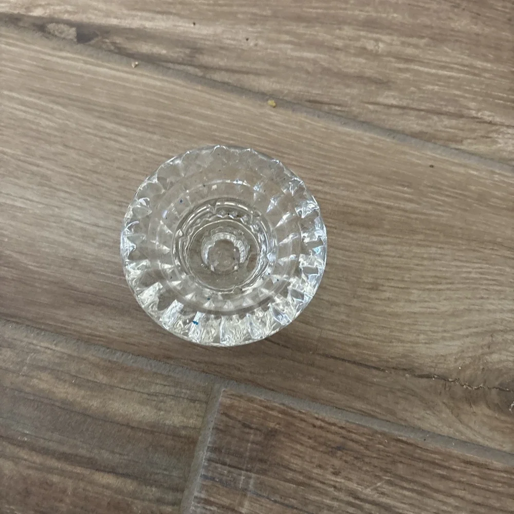 Vintage KIG‎ Malaysia 1 crystal glass candle holder